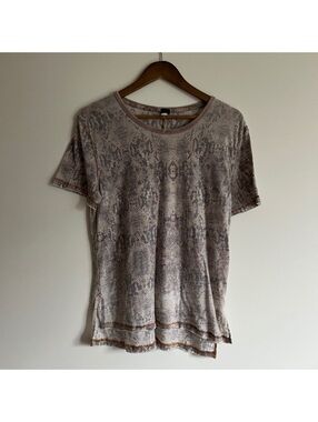 We The Free Women's XS Short Sleeve Snake Print Top